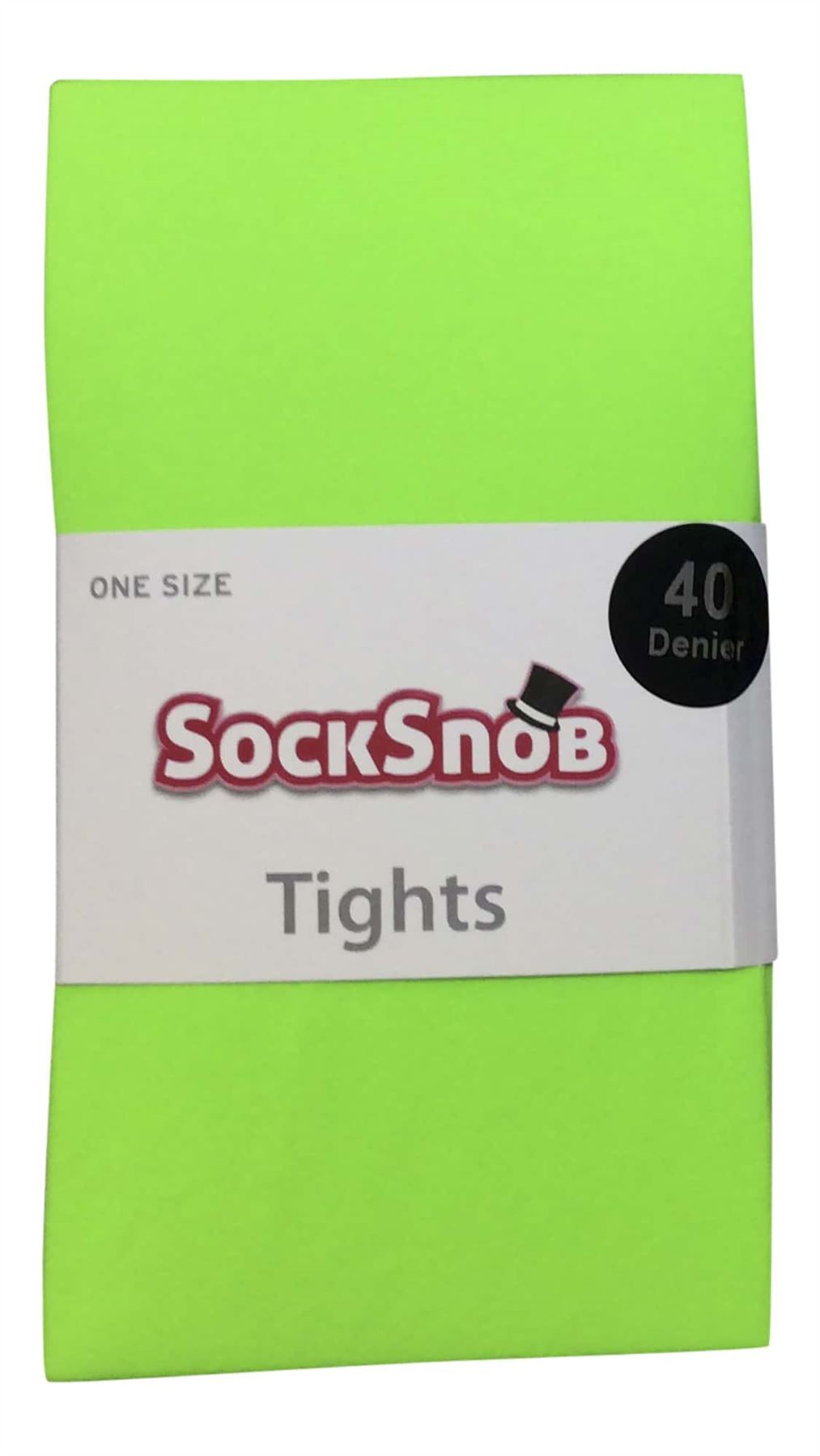 40 Denier Neon Tights (Neon Green)