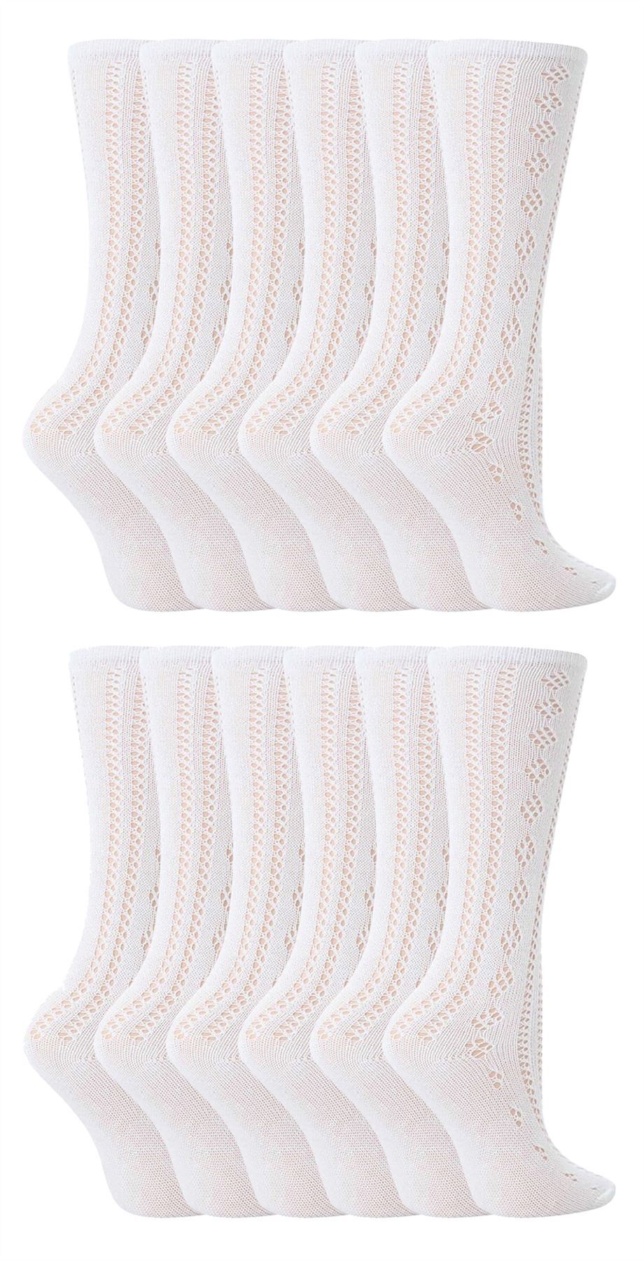 12 Pairs Girls Pelerine Socks (3-5.5 UK (12-24 Months))