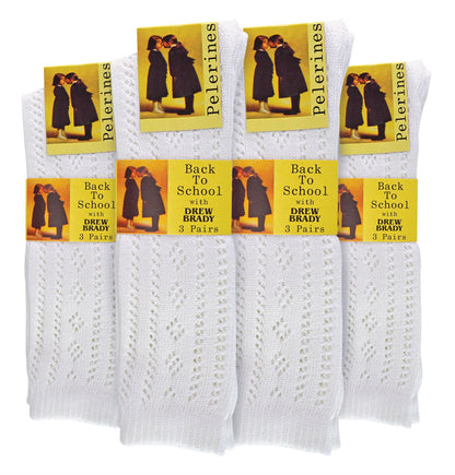 12 Pairs Girls Pelerine Socks (4-5.5 UK (11+ Years))