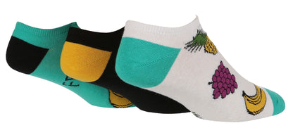 Wildfeet - Mens 3pk Novelty Trainer Socks (7-11 / Fruit)