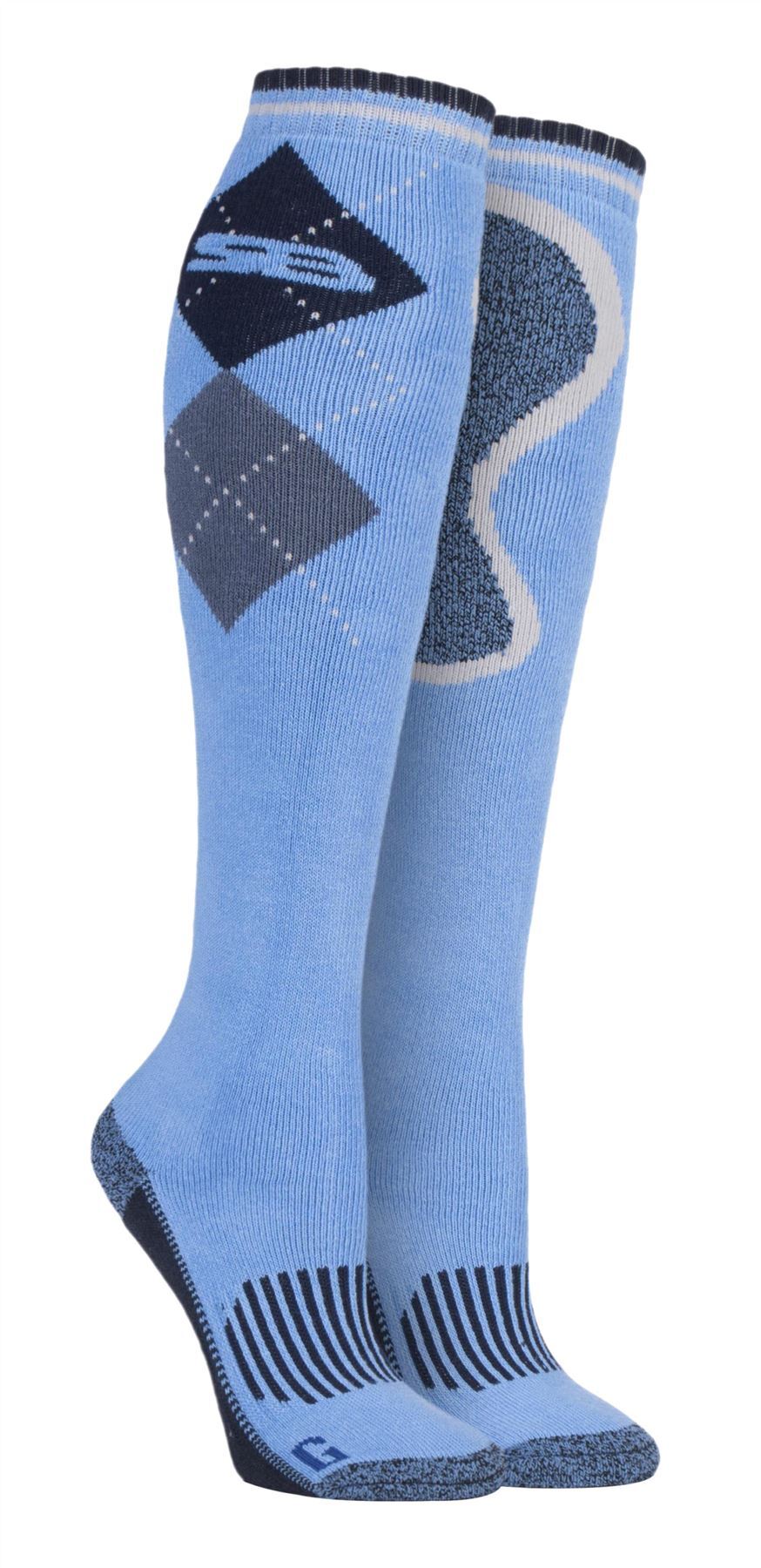 Storm Bloc - 1 PAIR Ladies BG Knee High Cotton Socks (SBGLS009NVY)