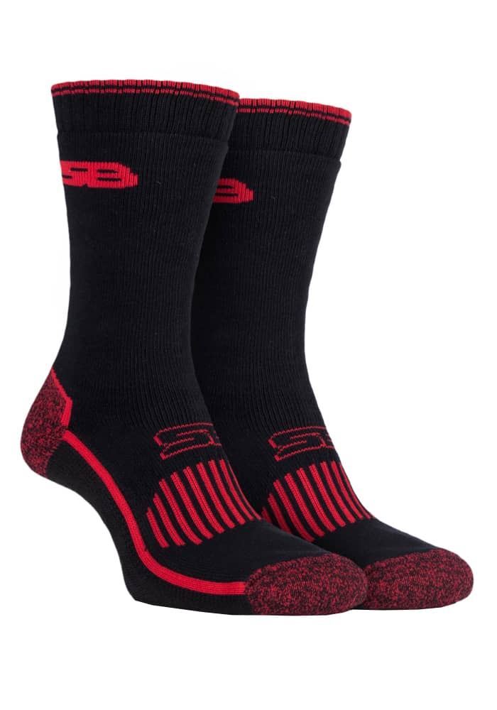 Storm Bloc - 2 Pairs Mens BG Cotton Socks (6-8 UK / SBGMS001BKR)