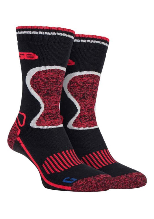 Storm Bloc - 2 Pairs Mens BG Wool Socks (6-8 UK / SBGMS003BKR)