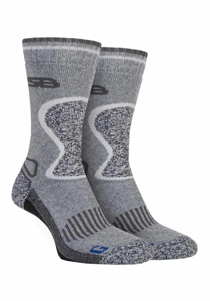 Storm Bloc - 2 Pairs Mens BG Wool Socks (6-8 UK / SBGMS003GRY)