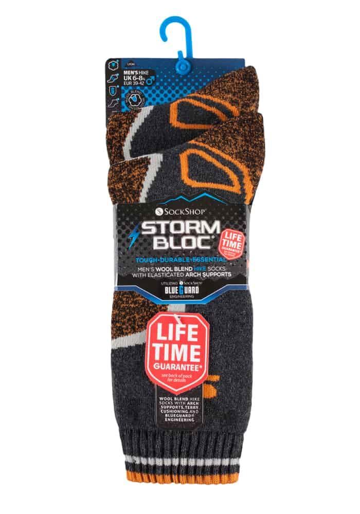 Storm Bloc - 2 Pairs Mens BG Wool Socks (6-8 UK / SBGMS003ECR)