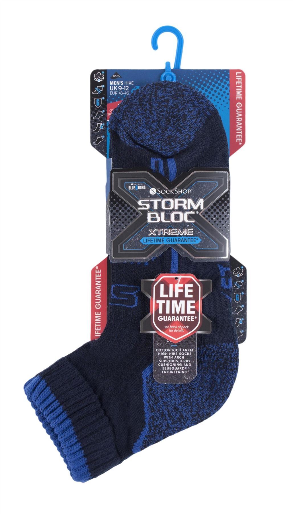 Storm Bloc - 1 Pair Mens Cotton Ankle Socks (6-8.5 / Navy)