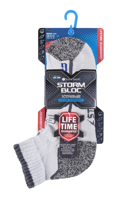 Storm Bloc - 1 Pair Mens Cotton Ankle Socks (9-12 / Ecru)