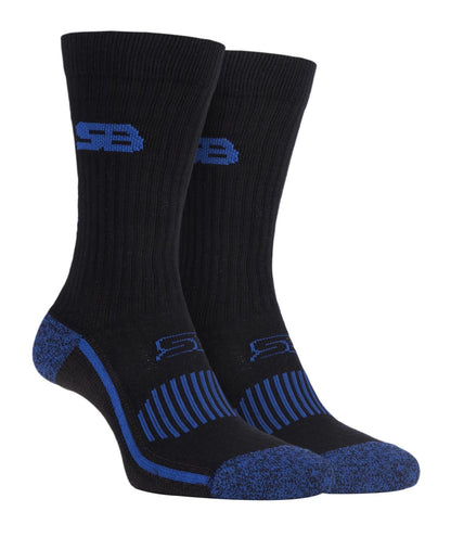 Storm Bloc - 1 Pair Mens Cotton Crew Socks (6-8.5 / Black)