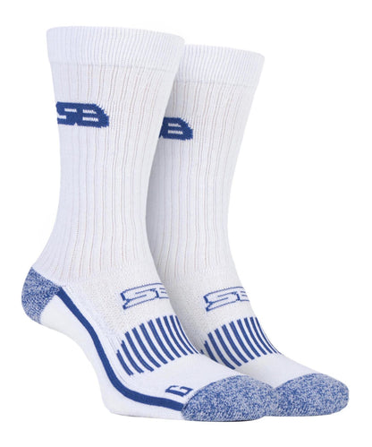 Storm Bloc - 1 Pair Mens Cotton Crew Socks (6-8.5 / White)