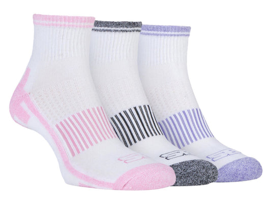 Storm Bloc - 3 Pairs Ladies Sport Ankle Socks (SBLS011WHT)