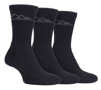 Storm Bloc - 3 Pairs Mens Heavy Cushion Cotton Socks (SBMS030BLK)