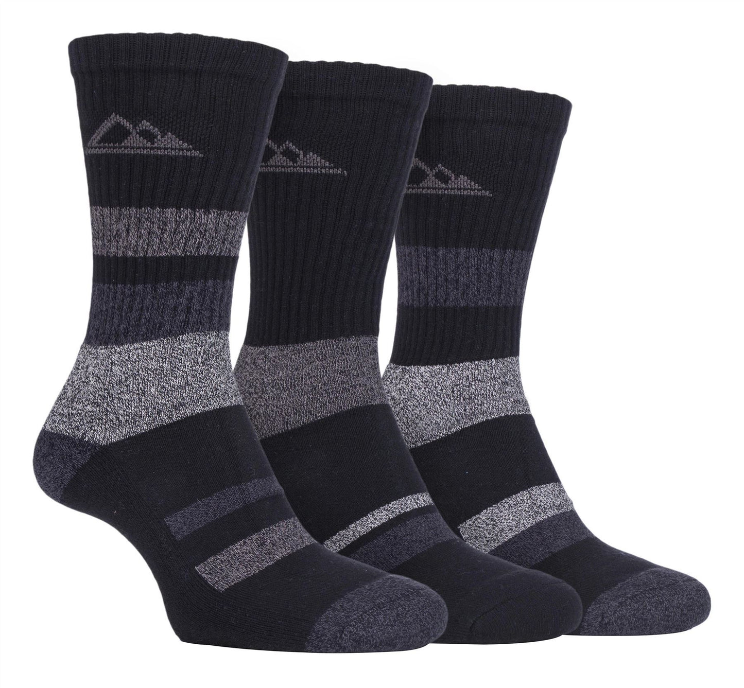 Storm Bloc - 3 Pairs Mens Cushioned Leisure Socks (SBMS031BLK)