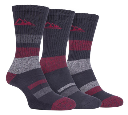 Storm Bloc - 3 Pairs Mens Cushioned Leisure Socks (SBMS031CHA/BER)