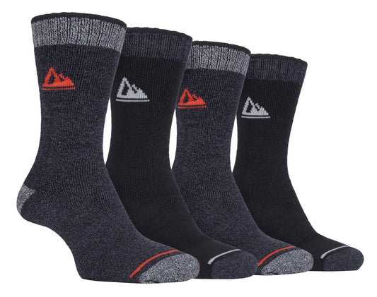 Storm Bloc - 4 Pairs Mens Performance Boot Socks (SBMS033BLKCHA)