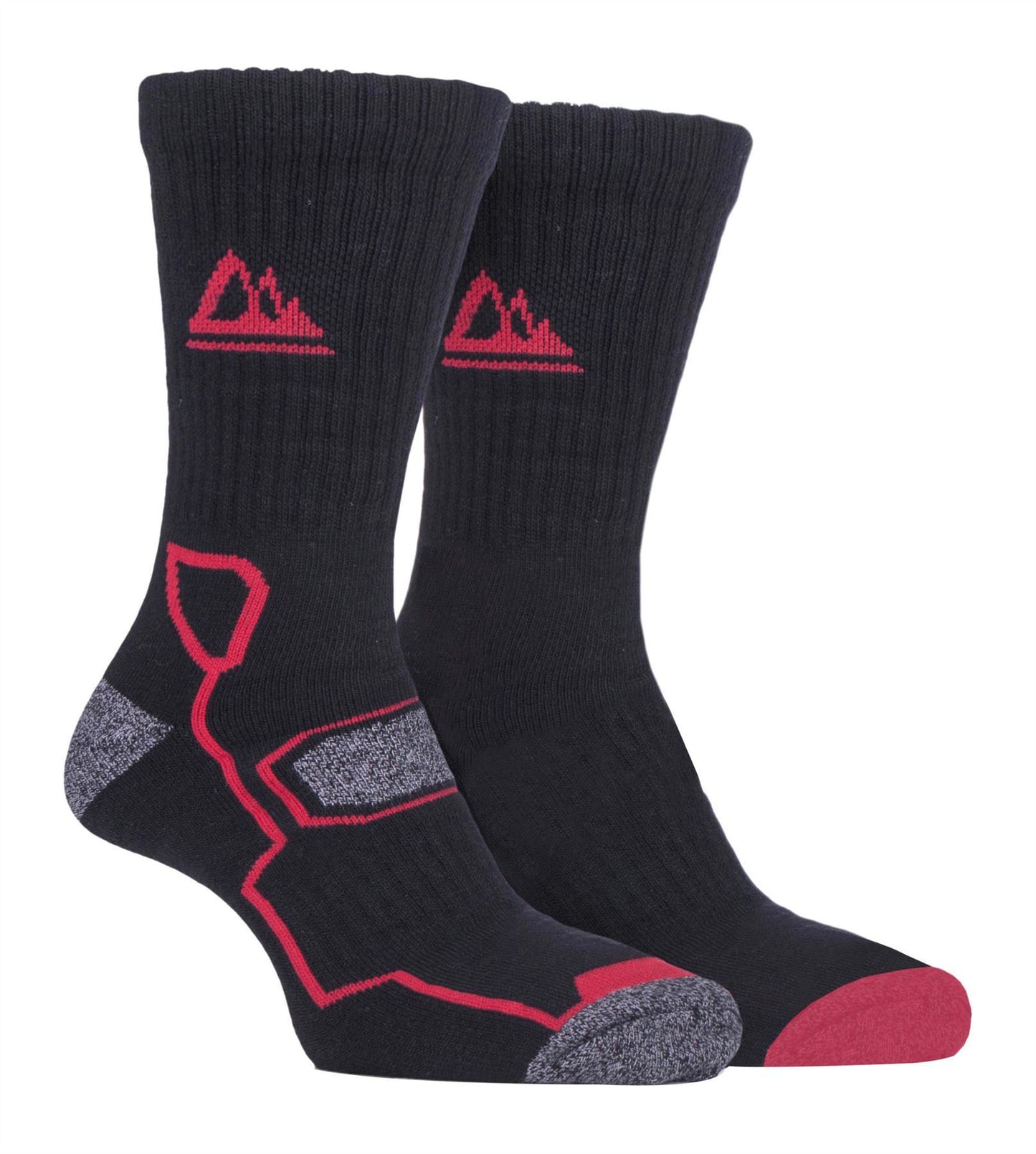 Storm Bloc 2 Pack Bamboo Boot Socks (Black Red)