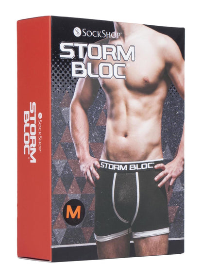 Storm Bloc - 2 Pairs Mens Cotton Boxer Trunks (X-Large / 05 Black / Charcoal)