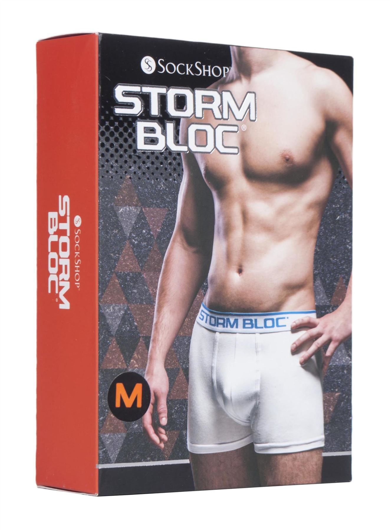 Storm Bloc - 2 Pairs Mens Cotton Boxer Trunks (X-Large / 01 Blue / White)