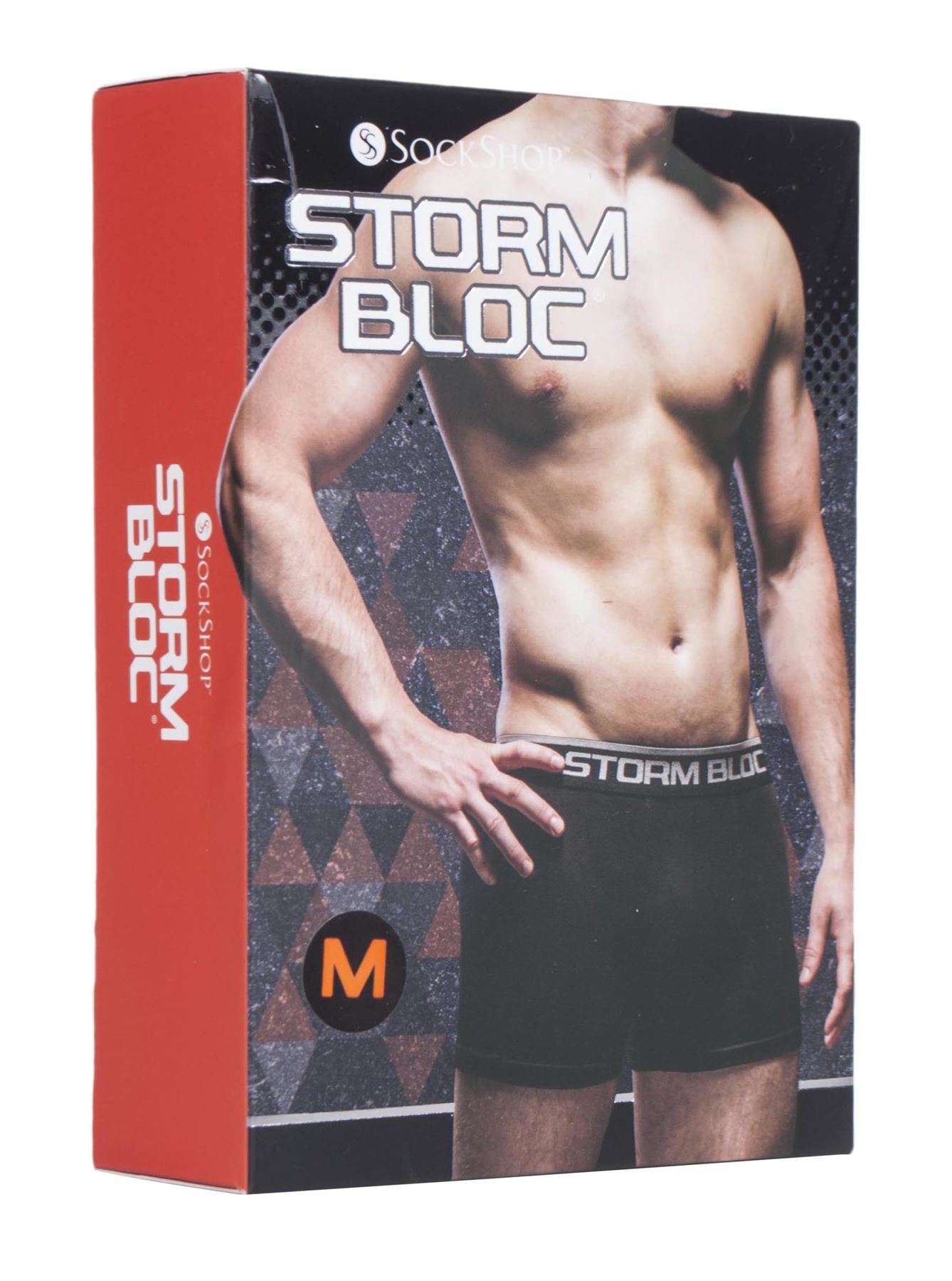 Storm Bloc - 2 Pairs Mens Cotton Boxer Trunks (Small / 01 Black / Charcoal)