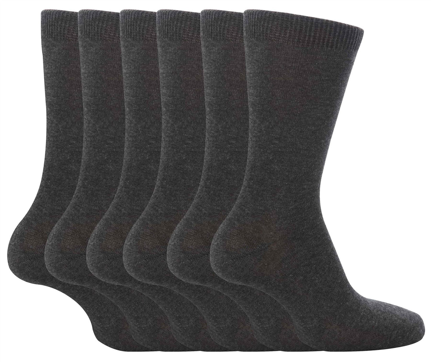 6 Pairs Children's School Socks (12-3 UK / Grey)