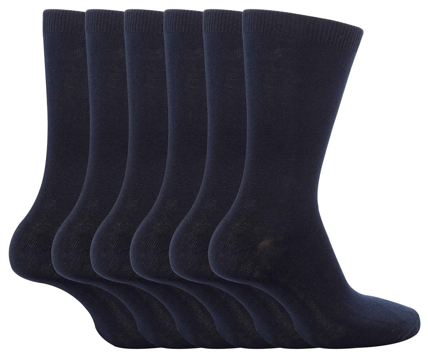 6 Pairs Children's School Socks (9-12 UK / Navy)