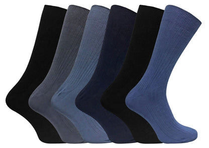 6 Pairs 100% Cotton Socks (6-11 UK / SE002 BNG)