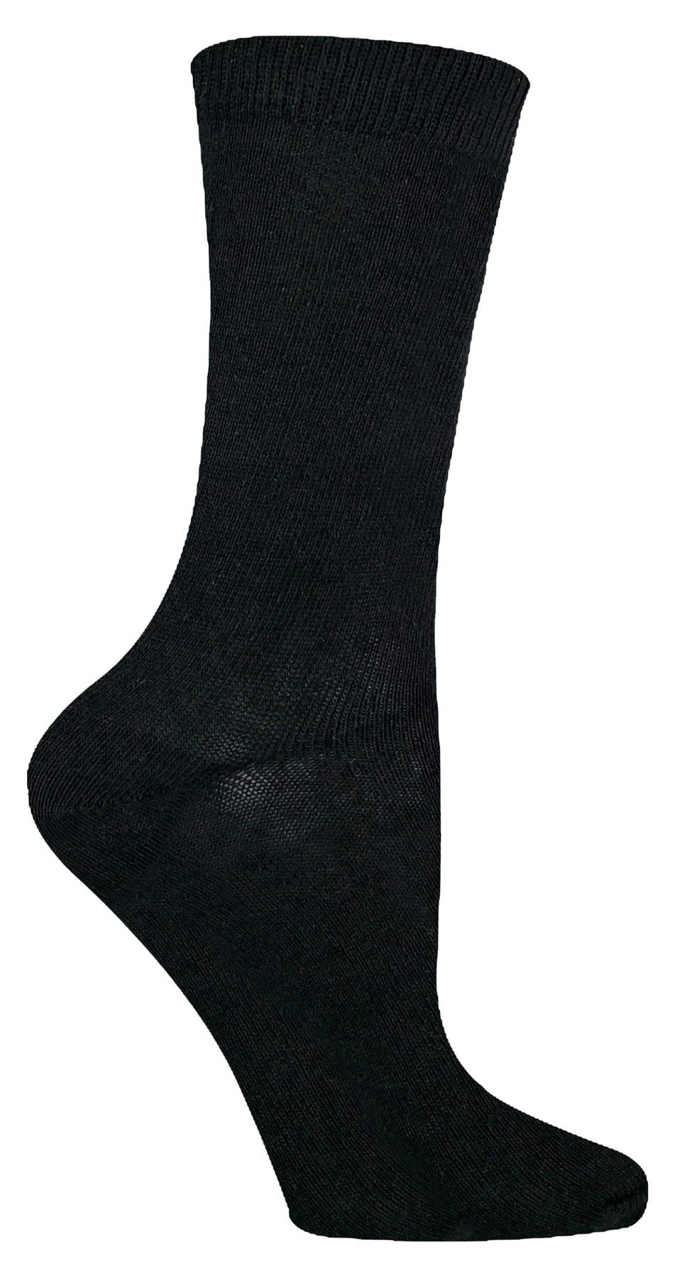 6 Pairs Kids Bamboo Socks (12-3 / Black)