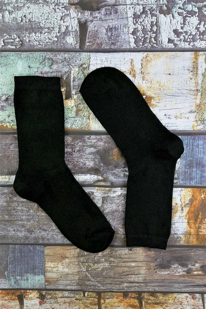 6 Pairs Kids Bamboo Socks (12-3 / Black)