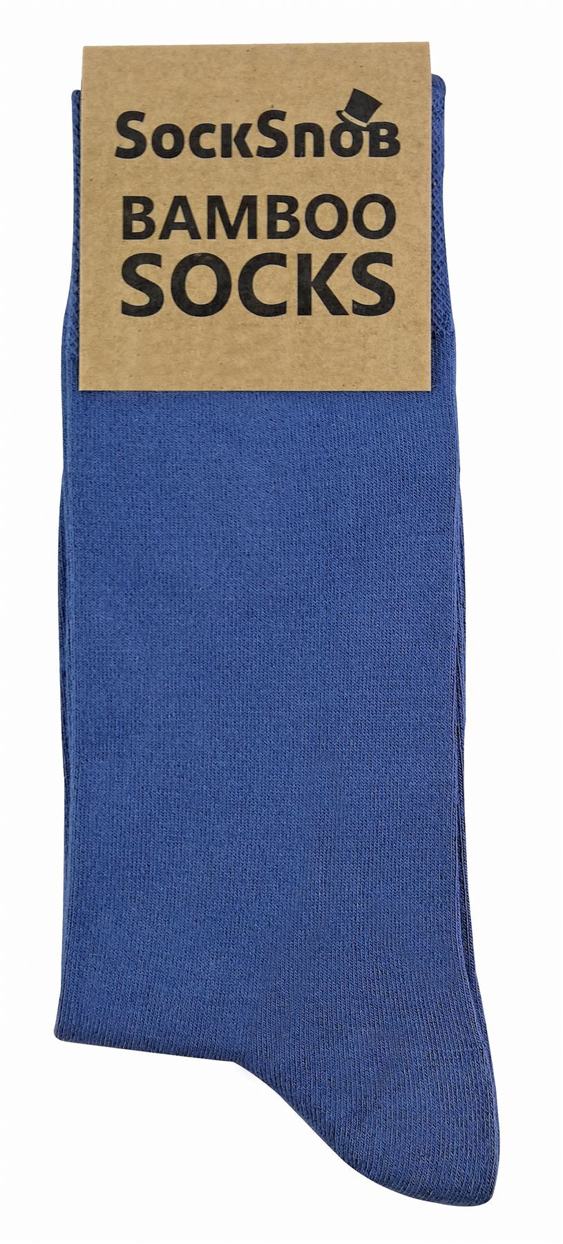 4 PAIRS Ladies Bamboo Crew Socks - CR2 (4-8 UK / Denim)