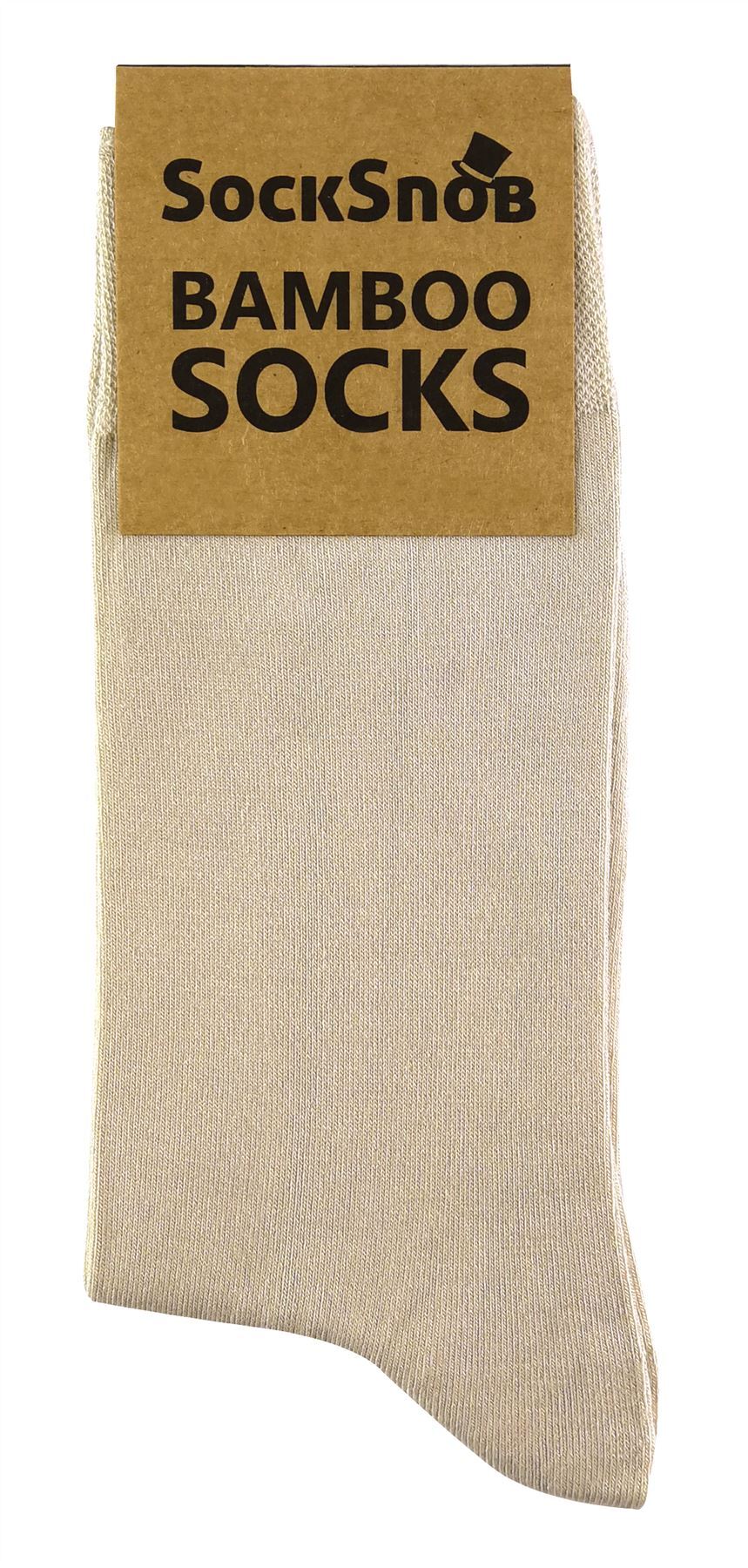 4 PAIRS Ladies Bamboo Crew Socks - CR2 (4-8 UK / Natural)