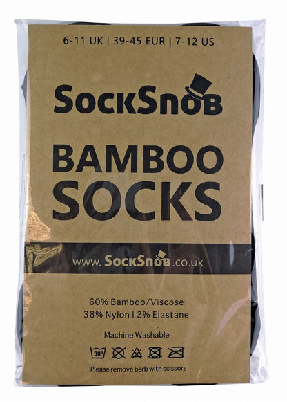 4 PAIRS Mens Invisible Bamboo Socks - INV1 (7-11 UK / White)