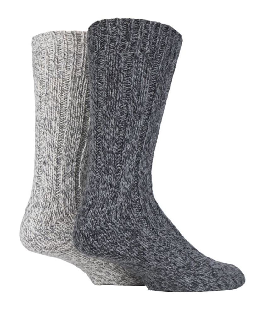 SockShop - 2 Pairs Wool Socks (6-11 UK / SS131 Dark)