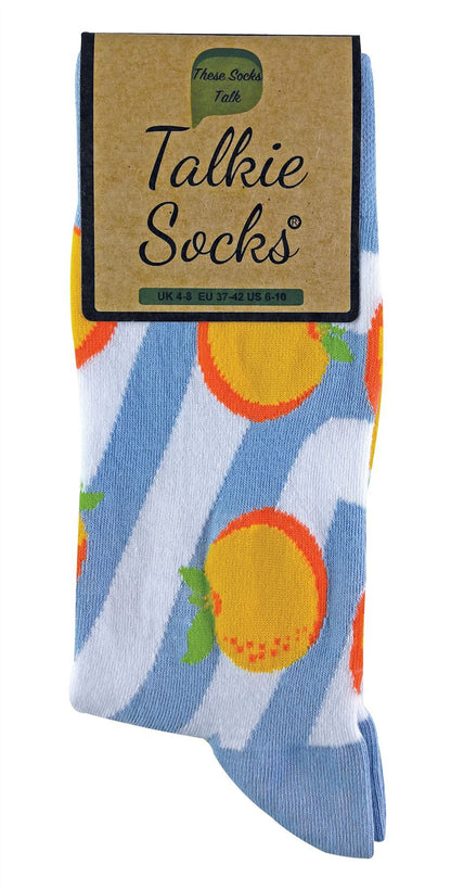 Talkie Socks - Fruit Design Socks (4-8 UK / Orange)