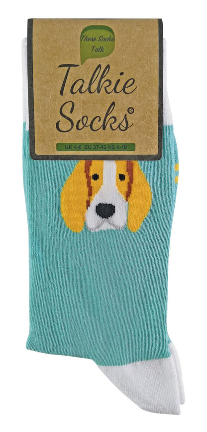 Talkie Socks - Dog / Cat Design Socks (4-8 UK / Beagle)