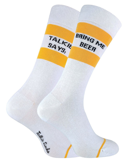 Talkie Socks - Dog / Cat Design Socks (6-11 UK / Bring Me Beer)