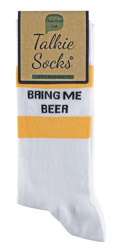 Talkie Socks - Dog / Cat Design Socks (6-11 UK / Bring Me Beer)