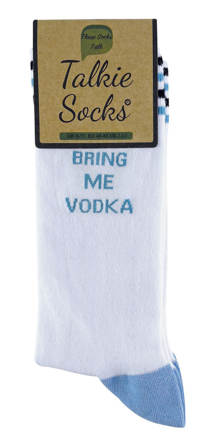 Talkie Socks - Dog / Cat Design Socks (6-11 UK / Bring Me Vodka)