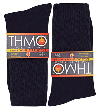 THMO - Bamboo Slipper Socks (7-11 / Black)