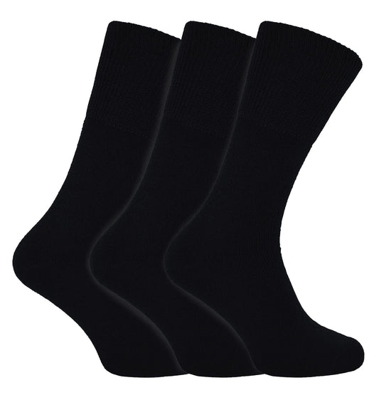 THMO 3 Pack Bamboo Thermal Socks (4-8 / Black)