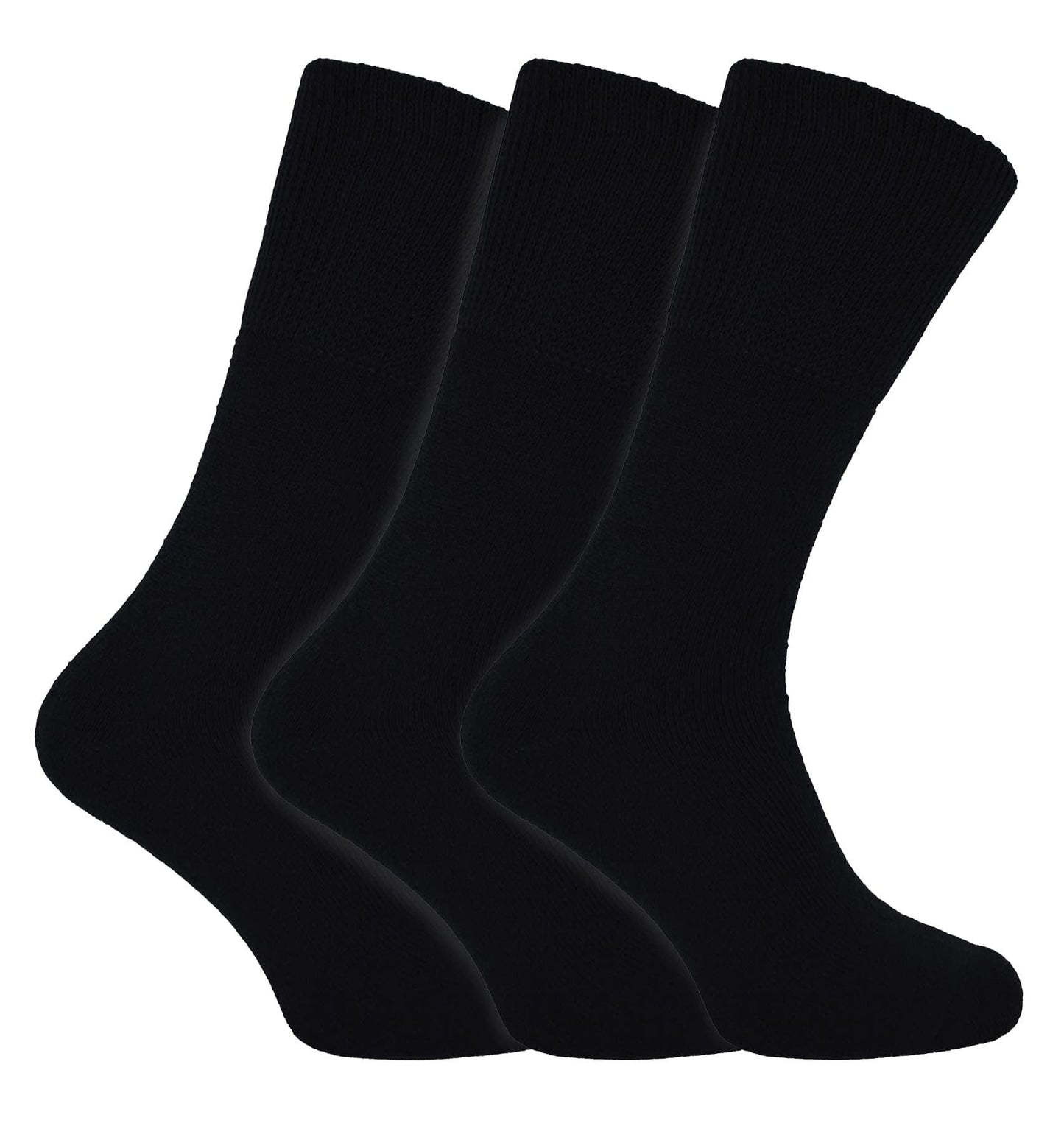 THMO 3 Pack Bamboo Thermal Socks (12-14 / Black)