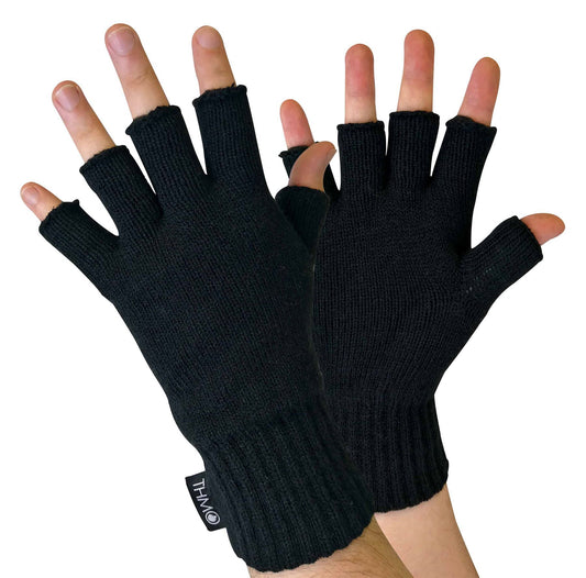 THMO - Mens Fingerless Gloves (M/L / Black)