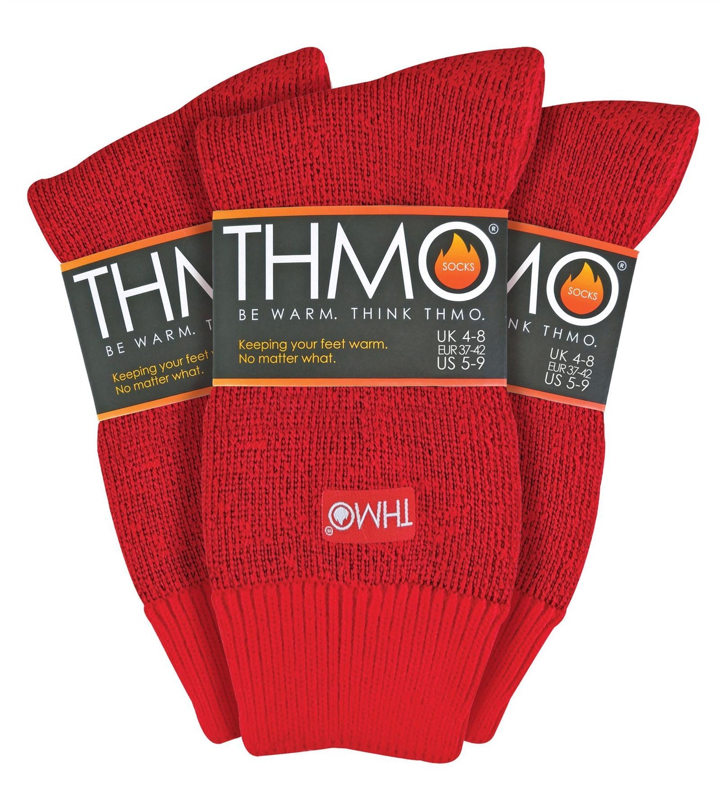 THMO - Ladies Original Socks (3 PAIRS) (34 Red)