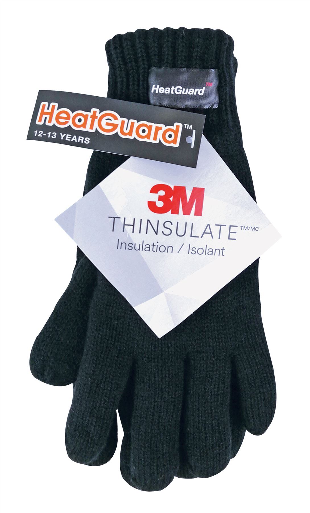 Thinsulate - Children's Knitted Gloves (8-9 Years / Black)