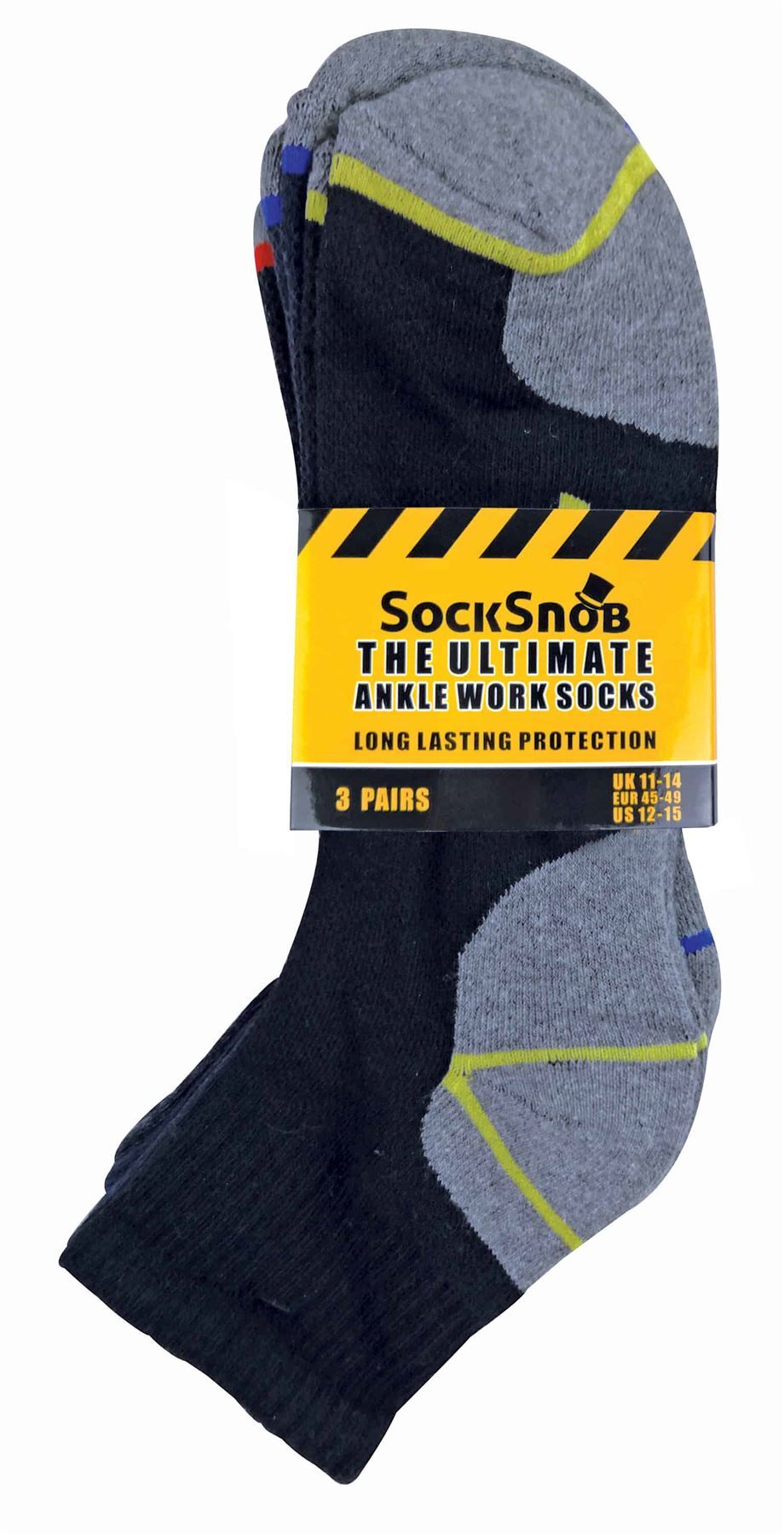 Ultimate SHORT Work Socks 12-14 UK (6 Pairs / SHORT)