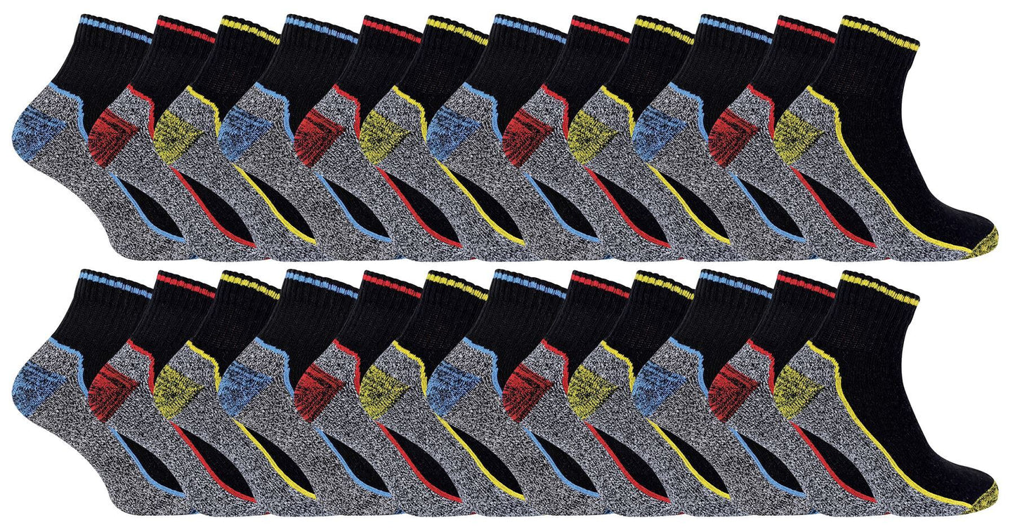 Ultimate SHORT Work Socks 12-14 UK (24 Pairs / SHORT)