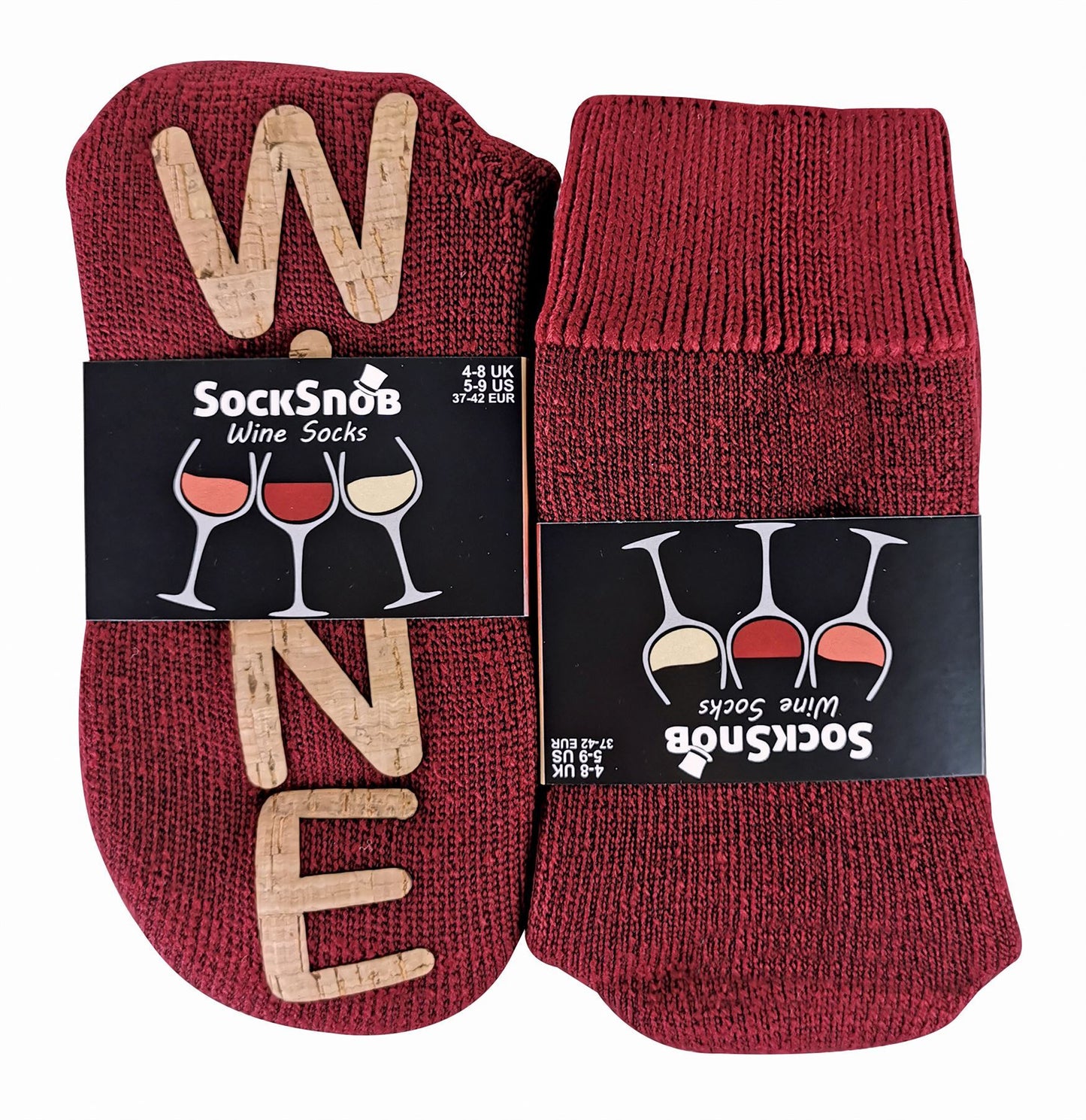 WINE Slipper Socks (Red)