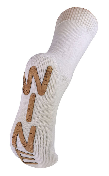 WINE Slipper Socks (White)