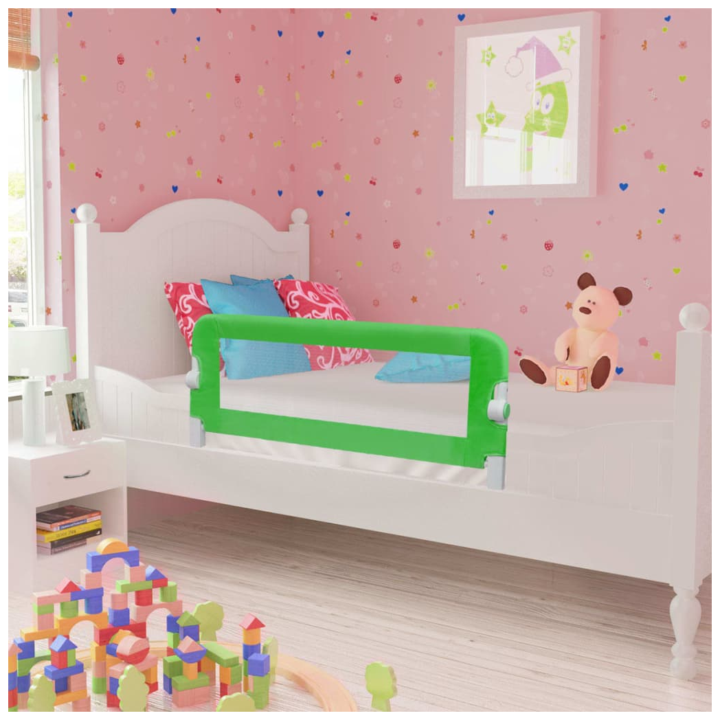 Toddler Safety Bed Rail 2 pcs Green 102x42 cm