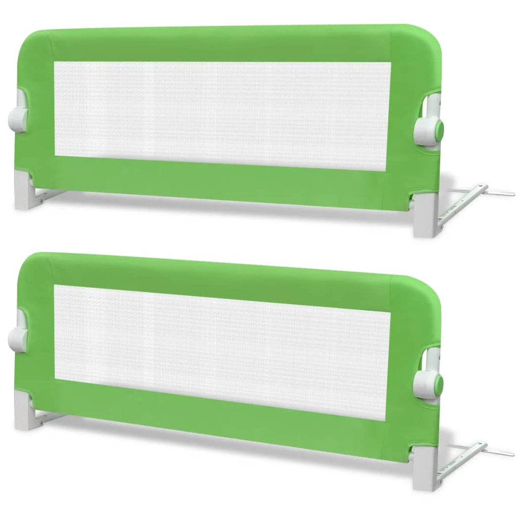 Toddler Safety Bed Rail 2 pcs Green 102x42 cm