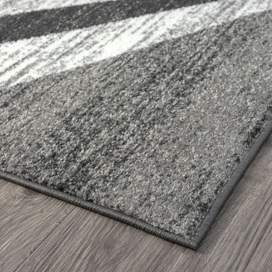 Adore Geometric Textural Rug - Grey - 240x240