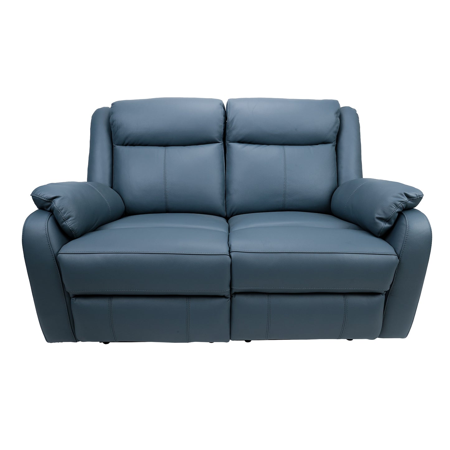 Bella 3+2+1 Seater Electric Recliner Genuine Leather Upholstered Lounge - Blue